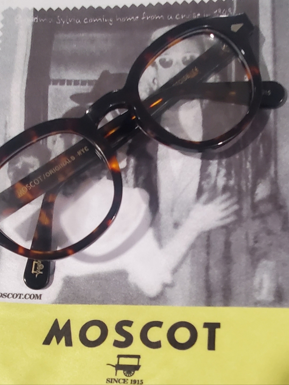 Lemtosh Moscot Eyeglasses LEMTOSH　49 MOSCOT LEMTOSH in Black YELLOW BLACK MATTE 49 小物